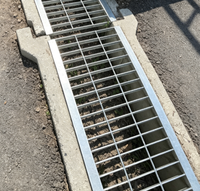 Grille en acier galvanisé sur mesure, matériaux de construction industrielle, couvercle de caniveau de drainage