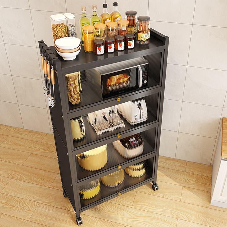 Set 4 Scaffali Portaspezie Impilabili - Organizzatore Cucina Con Gambe Regolabili, Bianco - Foto 10