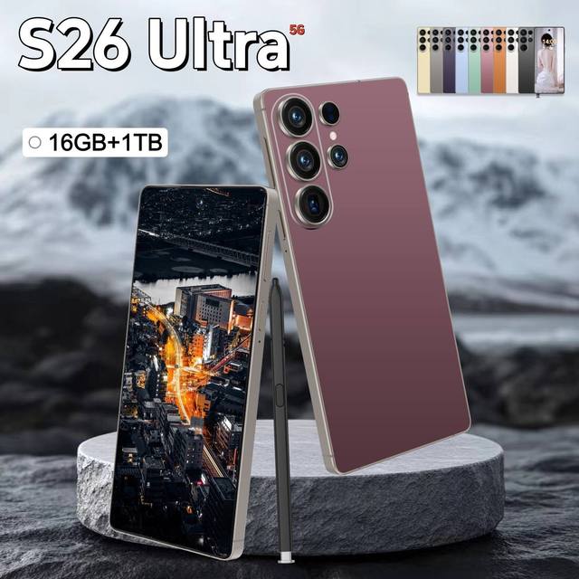 Original S26 Ultra Smartphone 6.9 Inch 5G Display 16GB+1TB 108MP 10 Core Android 15 Dual SIM Multi Language Support