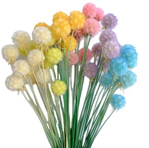 Un mazzo di fiori per la sposa a 10 stelo decorazione di fiori secchi a forma di foglia per decorazioni per feste in ufficio - Product Image 1