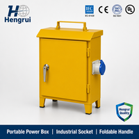 Boîte de distribution portable étanche IP66, panneau d'alimentation mobile, structure légère et compacte, prise de courant temporaire extérieure