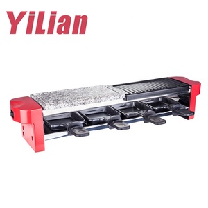 Offre Spéciale 4 palettes contrôle de la température cuisine balcon électrique Portable barbecue Raclette Grill couverture de table barbecue Grill - Product Image 3