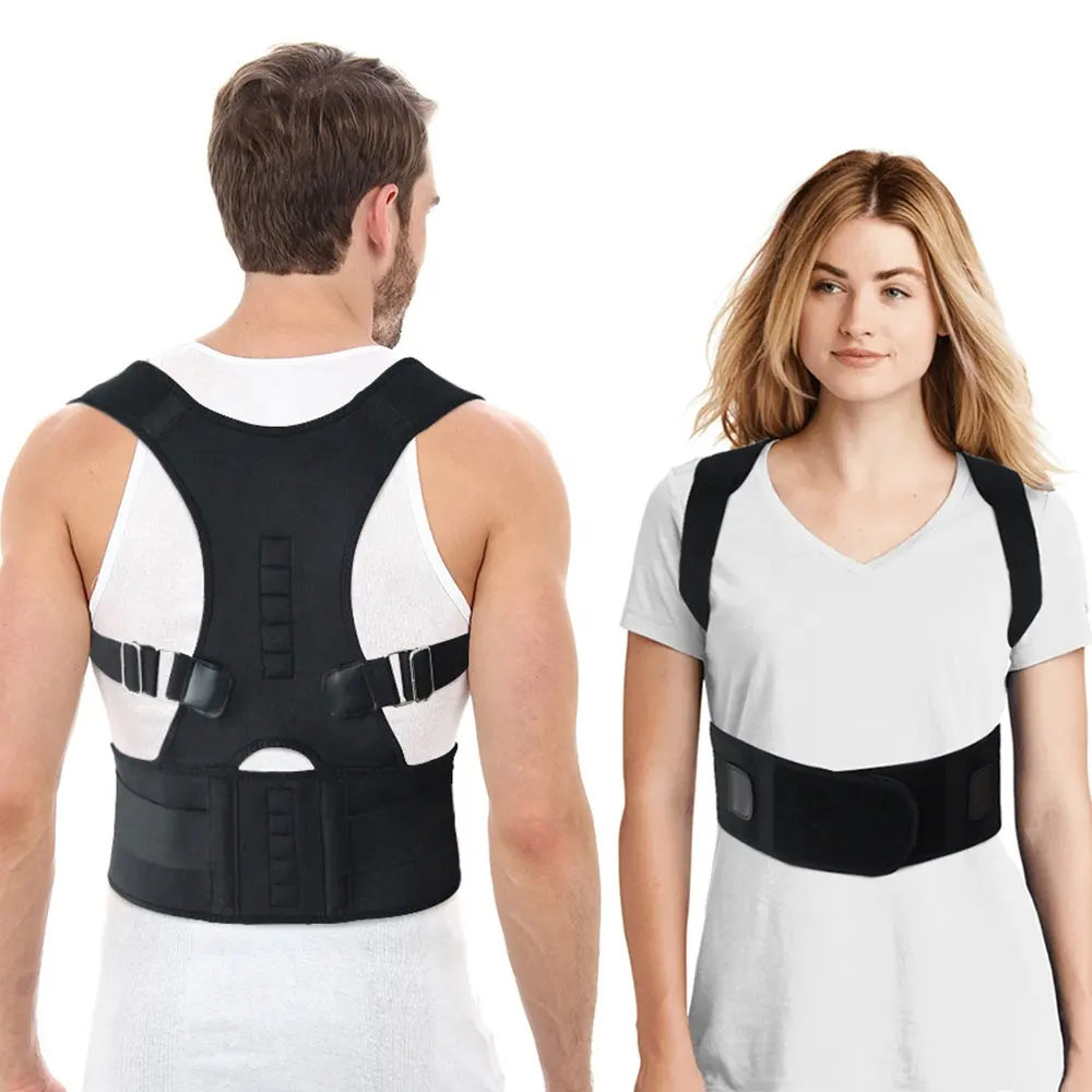 Wholesale Private Label High Quality Neoprene Adjustable Magnetic Therapy Back Support Belt Posture Corrector