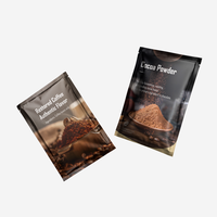 Sacs bruns plats thermoscellés imprimés sur mesure à trois côtés pochette en papier d'aluminium 10g 20g 30g 50g sachet d'emballage pour thé, café