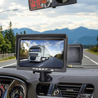 Caméra de recul pour voiture 12V-24V 7 pouces avec écran LCD, vision nocturne, aide au stationnement, écran IPS, télécommande, moniteur TV MDVR 1024x600 AHD
