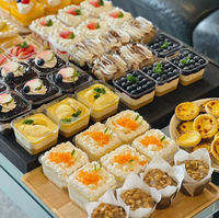 Boîte à tiramisu carrée, boîte d'emballage en plastique transparent, boîte à dessert pour gâteau mousse en couches et autres friandises sucrées