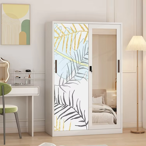 خزانة ملابس بطباعة 3 أبواب من الفولاذ لغرف النوم ببيت الميرا خزانة طباعة معدنية - Product Image 3