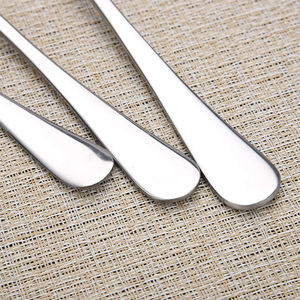 Lot de 6 <span class=keywords><strong>Petites</strong></span> Cuillères de Cuisine en Acier Inoxydable, Cuillère à Glace Design Classique <span class=keywords><strong>Argent</strong></span>é, Cuillère en Métal pour Caviar, Miel, Thé et Café - Product Image 2