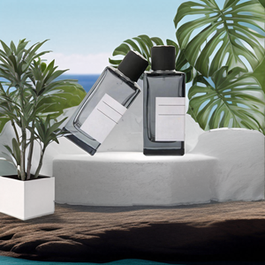 Bouteille de parfum en verre noir vintage rectangulaire de 50ml couvercle en plastique portable vide de <span class=keywords><strong>30ml</strong></span> 100ml carré cosmétique sérigraphie par pulvérisation - Product Image 5