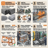 Meubles de classe scolaire, usine certifiée ISO, ensemble de bureau et chaise double ergonomique réglable et robuste pour salle de classe