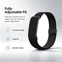 Bracelet de bras magnétique en nylon HMJ pour Google Fitbit Air Band, sport, natation, respirant, remplacement, boucle de montre