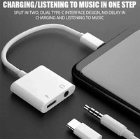 2-in-1 OTG-Buchse Adapter C 3,5mm Audio-Splitter-Konverter USB-C PC USB-Adapter Telefon Ladekabel Audio-Buchse Laptop Tablet