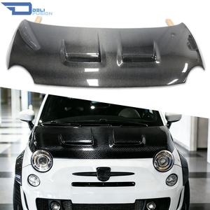 Capó ventilado de fibra de carbono Abarth para Fiat 500 595 695 Abarth 2007-2024, estilo DLF. - Product Image 1