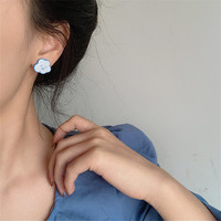 Mode Argent Post Mignon Émail Boucles D'oreilles Conception Créative Coréenne Nuage Sourire Visage Clip sur Boucles D'oreilles pour Femmes Filles