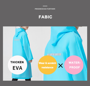 Transparent Long <strong>Rubber</strong> <strong>Raincoat</strong> Waterproof Thicken EVA Rain Jacket for <strong>Women</strong> Men with Hood - Product Image 5