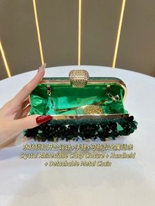 Sacs <span class=keywords><strong>de</strong></span> soirée 2026 : Pochettes perlées pour femmes, pochette florale, sac à bandoulière chaîne, sac <span class=keywords><strong>de</strong></span> mariage, sac à main <span class=keywords><strong>de</strong></span> soirée chic - Product Image 4