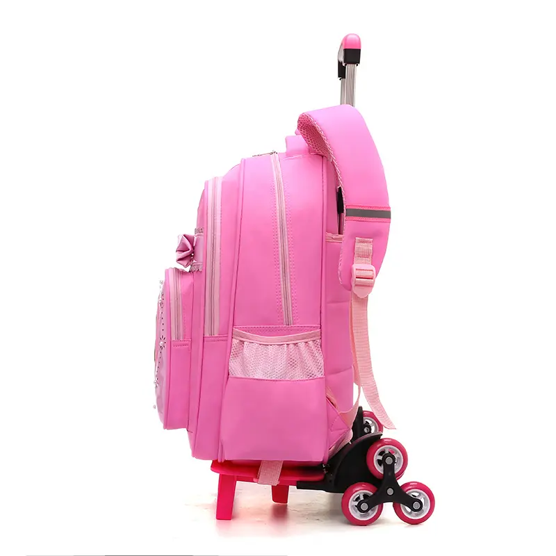 hot sale 3d cartoon kids bags school backpack with wheels Coloring Customize Packs Rolling Kids Wheeled Backpacks Trolley