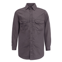 Chemise de travail à manches longues en coton 100% pour homme, design classique uni, anti-statique, résistante aux hautes températures, avec boutons