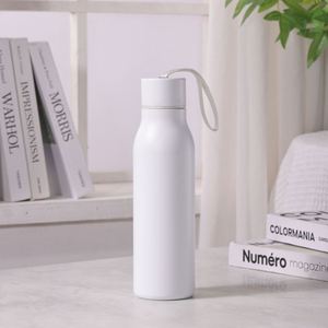 350ml 500ml 650ml Outdoor Vacuum <b>Bottle</b>, 304 Steel with Silicone Handle for Outdoor Water Carrying - Product Image 1