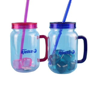 16oz nhựa Mason Jar Cup cho đồ uống lạnh biểu tượng tùy chỉnh Nhà cung cấp Trung Quốc của drinkware - Product Image 4