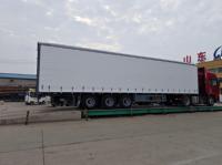 Semi-remorque à plateau en acier à trois essieux avec rideau latéral ouvrant, pour conteneurs de 20/40 pieds, capacité de charge supérieure à 30 000 kg