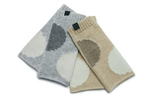 Carré Fonda Jacquard Tricot Cachemire Demi Doigt Gants Unisexe Mitaines Confortable en Hiver. - Product Image 6
