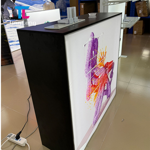 กล่องไฟโฆษณาแบบพกพาขนาด1*1ม. โต๊ะอุปกรณ์งานแสดงสินค้ากระดานไม้พาร์ทิชันจัดเก็บนิทรรศการ - Product Image 3