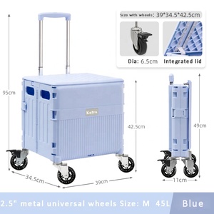 รถเข็นสำหรับคุณครูแบบมีล้อลากด้ามจับปรับได้พร้อมที่นั่ง - Product Image 5