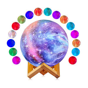 16-색상 변경 3D 인쇄 갤럭시 문 야간 조명 터치 및 원격 제어 기능 - Product Image 1