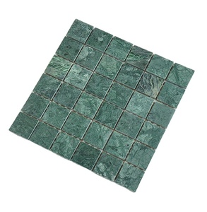 Gạch Khảm Thủy Tinh Màu Xanh Lá Ấn Độ Cho Phòng Tắm Gạch Khảm Tường Ngoài Trời - Product Image 3