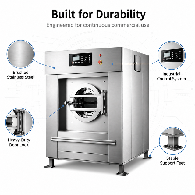 Industrial 15kg-50kg Automatic Laundry Washing Machine
