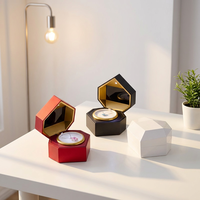 Boîte à bijoux rotative en forme de diamant avec lecture vidéo, LED musicale, fermeture magnétique, emballage tendance pour la Saint-Valentin