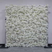 Mur de fleurs artificielles en soie sur mesure, motifs floraux variés, vente en gros, pour décoration de fond d'hôtel, d'événements et de mariages