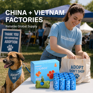 Bolsas para Perros Personalizadas de Fábrica, Bolsas de Limpieza para Perros de PE Reciclado, Resistentes y Fáciles de Abrir, para Venta al por Menor, Color y Marca Personalizados, Paquetes para Venta al por Menor - Product Image 1