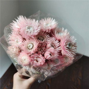 Bouquet de fleurs de lotus des neiges séchées faites à la main, fleurs de roche, décoration chinoise pour maisons et maisons d'hôtes, arrangements floraux de marguerites, fleurs naturelles pour la photographie - Product Image 2
