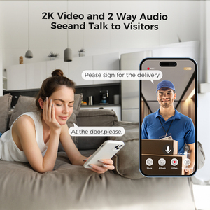 Cerradura Inteligente para Puerta Arpha AL501 con Video 2K HD, Huella Dactilar, WiFi Tuya, Audio Bidireccional, <span class=keywords><strong>Timbre</strong></span> y Entrada sin Llave IP65 - Product Image 4