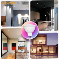 WOOJONG-Ampoule connectée compatible avec Alexa Google Home DC 12V AC 110-240V RGB GU10
