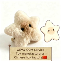 Accessoires de vêtements en peluche en gros, accessoire de cheveux en peluche étoile Kawaii couleur crème pour filles, OEM & ODM (logo et taille personnalisés)
