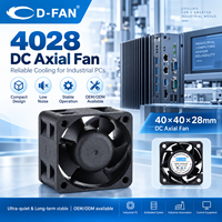 Ventilateur de refroidissement industriel 4028 40x40x28mm pour ordinateur, régulation de vitesse indépendante, électrique DC, support plastique, personnalisation possible
