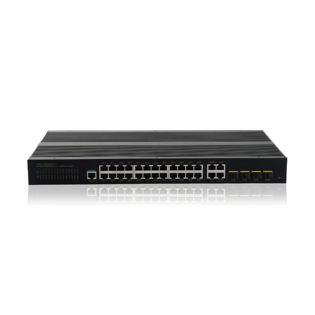 Outdoor Using 24 Gigabit 4 SFP L2 Managed Industrial Ethernet Switch 1000Mbps Uplink Rack Mount Industrial Core Network Switch