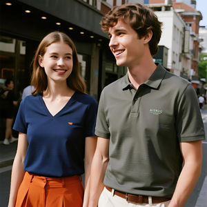 قميص بولو رجالي عالي الجودة مريح بشعار مخصص، تطريز للملابس الكاجوال، نمط حريري للجنسين، قميص جولف - Product Image 5