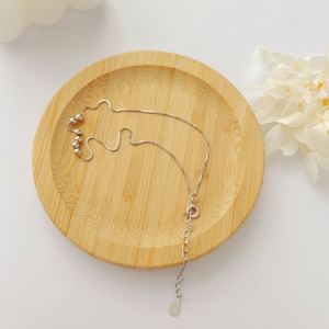 Tobilleras de Plata de Ley 925 con Baño de Rodio Dylam, Diseño Minimalista, Joyería Fina para Mujer, con Cuentas - Product Image 2