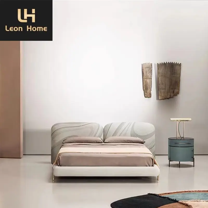 İtalyan son özel tasarım Modern lüks çift kişilik yatak odası kral Modern yatak odası mobilyası