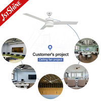 Kipas Angin Plafon 1stshine 52 Inci Bilah MDF Kontrol Remote Desain Modern Rumah Pintar Efisien Berkualitas Dengan Lampu LED