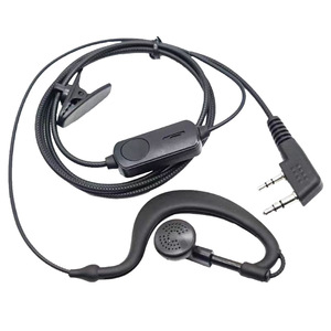 Cable de auriculares Domeson para walkie-talkie, conector de 3.5 mm, tipo gancho para la oreja, accesorio de audio universal para redes de radio. - Product Image 4