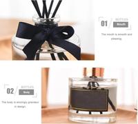 Diffuseur de parfum en verre de luxe BaiYa BY-J258 de 150 ml, forme élégante, anneau doré, bouchon en liège, logo personnalisé, vente en gros