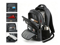 Sac à dos pour ordinateur portable pour hommes et femmes, sac à dos de voyage antivol pour affaires, résistant à l'eau et durable avec sangle de bagage