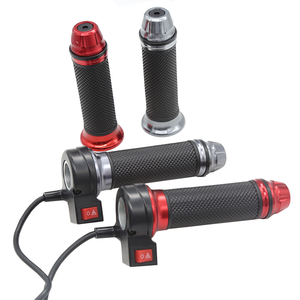 Interrupteur de moto et accélérateur de vélo électrique Xsh Nj111 modifiés gris/rouge, double clignotant, fonctions personnalisables - Product Image 1