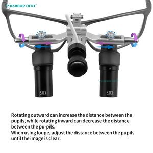 Loupes dentaires binoculaires Ergo <span class=keywords><strong>5x</strong></span> loupes pour la chirurgie buccale réduire la tête de flexion abaissement outil de dentisterie puissance de la machine - Product Image 2