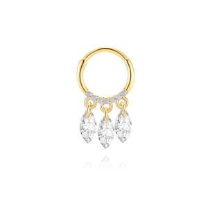 Anneaux de cartilage et de nez en argent sterling S925 plaqué or, délicats et souples, pour femmes - Product Image 4